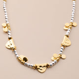 Hematite Beaded Necklace With Metal Charms