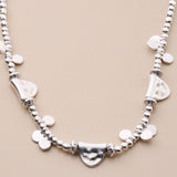 Hematite Beaded Necklace With Metal Charms