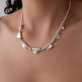 Hematite Beaded Necklace With Metal Charms