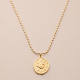 Minimal Gold Evil Eye Pendant Necklace