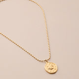 Minimal Gold Evil Eye Pendant Necklace