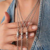 Silver Lariat Necklace