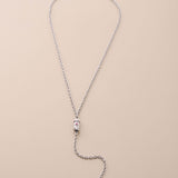 Silver Lariat Necklace