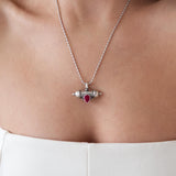 Silver Barrel Pendant Necklace