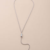Silver Lariat Necklace