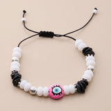 Colorful Beaded Bracelet With Evil Eye Charm
