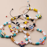 Χρωματιστό Βραχιόλι Με Πολύχρωμες Χάντρες Και Ψαράκι