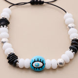 Colorful Beaded Bracelet With Evil Eye Charm
