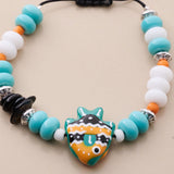 Χρωματιστό Βραχιόλι Με Πολύχρωμες Χάντρες Και Ψαράκι