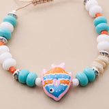 Χρωματιστό Βραχιόλι Με Πολύχρωμες Χάντρες Και Ψαράκι