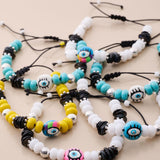 Colorful Beaded Bracelet With Evil Eye Charm