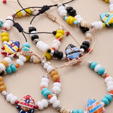 Χρωματιστό Βραχιόλι Με Πολύχρωμες Χάντρες Και Ψαράκι