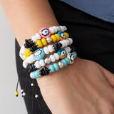 Colorful Beaded Bracelet With Evil Eye Charm