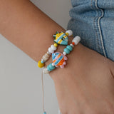 Χρωματιστό Βραχιόλι Με Πολύχρωμες Χάντρες Και Ψαράκι