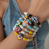 Χρωματιστό Βραχιόλι Με Πολύχρωμες Χάντρες Και Ψαράκι