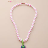 Κολιέ Με Καρδιά Και Πολύχρωμες Χάντρες