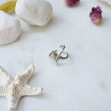 Silver Textured Starfish Ring