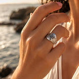 Silver Sea Motif Ring