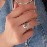 Silver Sea Motif Ring