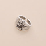 Silver Sea Motif Ring