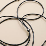Silver Irregular Bead Cord Necklace