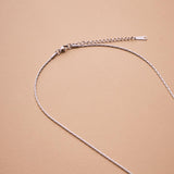 Silver Organic Drop Pendant Necklace