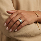 Gold Evil Eye Enamel Ring