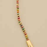 Gold Hematite & Crystal Beaded Arc Necklace