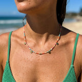 Colourful Miyuki Beaded Fish Charm Necklace