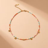 Colourful Miyuki Beaded Fish Charm Necklace