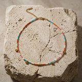 Colourful Miyuki Beaded Fish Charm Necklace