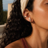 Silver Minimal Ear Cuff, Single Open Hoop Earring, Chunky Curved Jewelry no piercing non pierced huggie, conch ear cuff earring