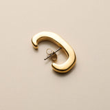 Gold Organic Single Ear Cuff, Second Piercing Earring, Chunky Minimal Stud (Single Earring)
