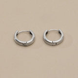 Silver Huggie Hoop Earrings, Plain Or Braided Small Hoops, Everyday Ear Stack Earrings
