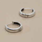 Silver Huggie Hoop Earrings, Plain Or Braided Small Hoops, Everyday Ear Stack Earrings