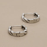 Silver Huggie Hoop Earrings, Plain Or Braided Small Hoops, Everyday Ear Stack Earrings