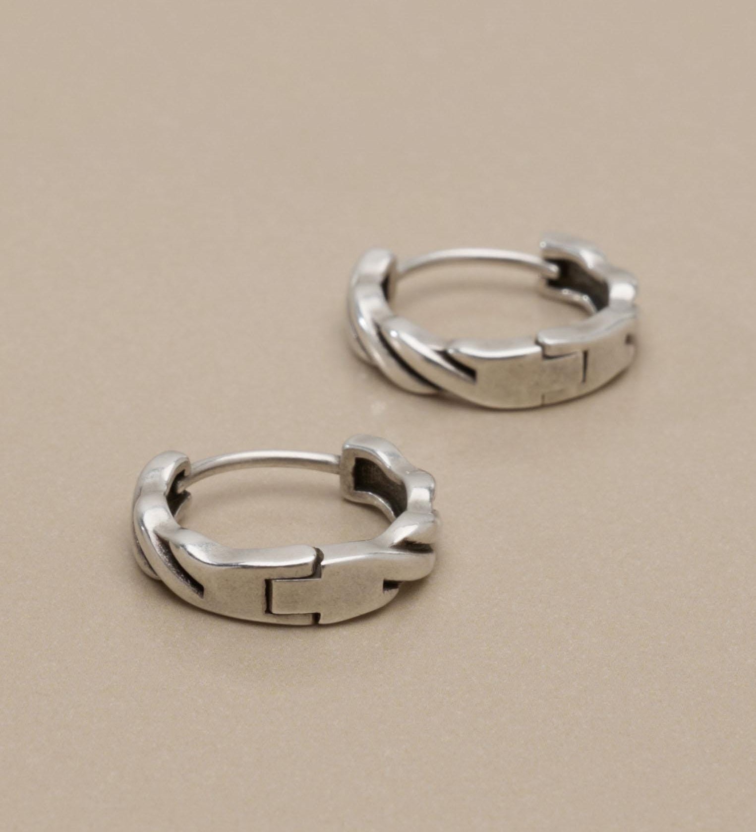 Silver Huggie Hoop Earrings, Plain Or Braided Small Hoops, Everyday Ear Stack Earrings