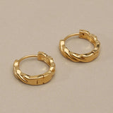 Gold Huggie Hoop Earrings, Plain Or Braided Small Hoops, Everyday Ear Stack Earrings