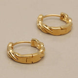 Gold Huggie Hoop Earrings, Plain Or Braided Small Hoops, Everyday Ear Stack Earrings