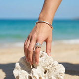 Silver 3D Shell Ring