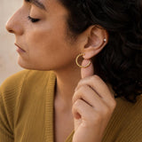Gold Twisted Rope Hoop Earrings, Braided Hoop Earrings, Thin Gold Hoops