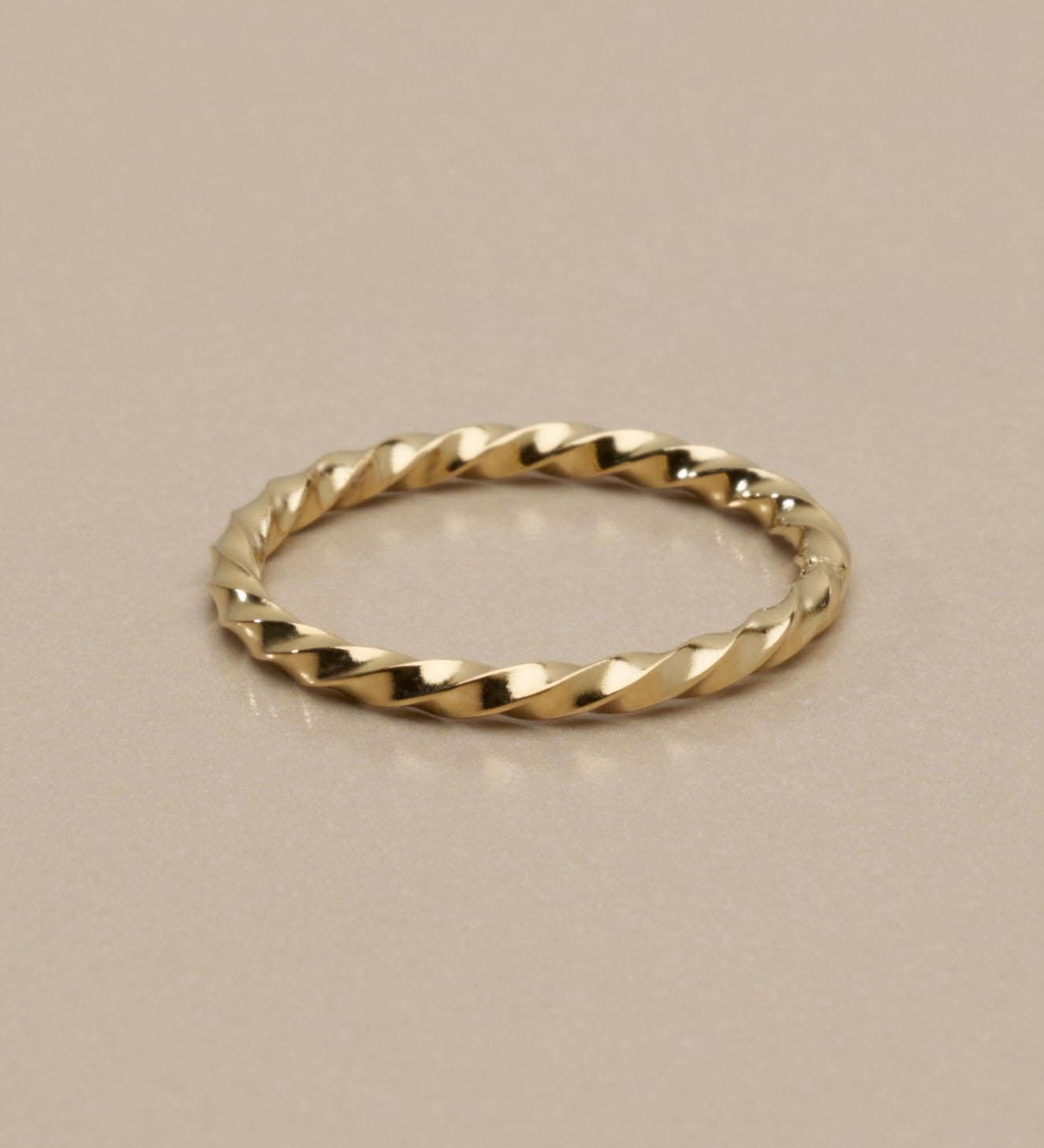 Thin Gold Band, Twisted Or Wavy