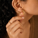 Gold Twisted Rope Hoop Earrings, Braided Hoop Earrings, Thin Gold Hoops