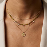 Gold Sun Compass Necklace