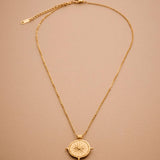 Gold Sun Compass Necklace