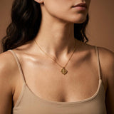Gold Sun Compass Necklace