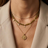 Gold Sun Compass Necklace