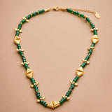 Green Jade Beaded Necklace