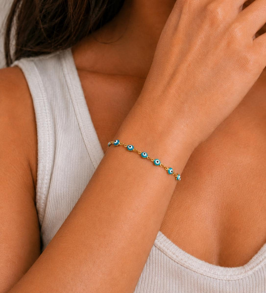 Gold Evil Eye Bracelet