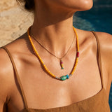 Gold Multicolor Fish Necklace